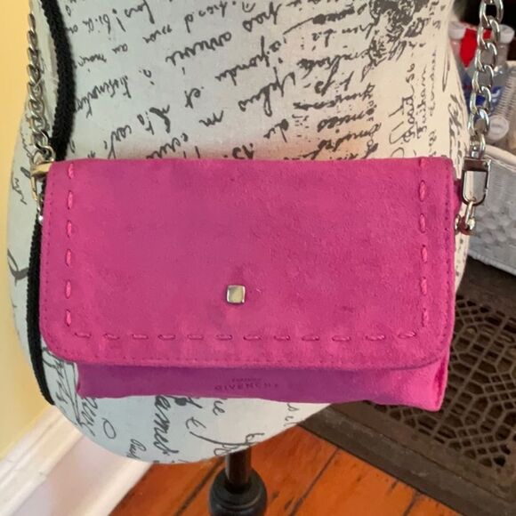 AUTH GIVENCHY (PARFUM) *ORCHID PINK* POUCHETTE CROSSBODY (DIY) CLEAN EUC - Picture 2 of 8